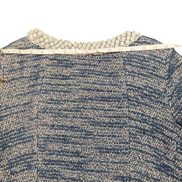 Anthropologie, ISANI Beaded Cropped Tweed Jacket , Blue , Size S/Small, VGUC - Picture 11 of 16
